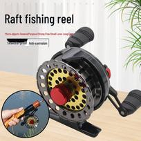 Raft Front-Casting Fishing Reel, Micro-Lead, Rod & Valve Reel, Gear Ratio, Ice Fishing Reel. black