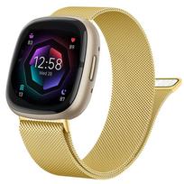 Milanese Loop strap for Fitbit versa 4 3 Band Sense/Lite band Magnetic Stainless Steel metal belt Bracelet correa Fitbit versa 2 For Fitbit Versa&small size auksas
