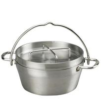 SOTO in Stainless Steel Dutch Oven No Seasoning Easy to Clean High Heat Suitable for Outdoor Gas and Induction Cooktops Stainless Steel Dutch Oven