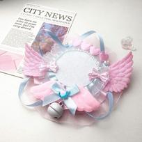 Creative Lace Magnetic Anime Badge Holder Heart Bear Pins Display Base Bell Bow Ornate Ribbon Badge Flower Badge Display