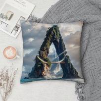 Film A-Avatar 2 Cool Pillow Case Square Double-Sided Printing Short Plush Sofa Cushion Cover Bedroom Bedside Pillow Peach skin 18*18(CM)-1Pcs