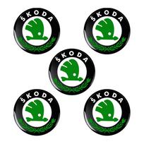 WPA1 5/10 vnt. 14 mm automobilio rakto korpuso lipdukas Ženklelis Lipdukai Skoda Octavia Superb Fabia Roomster Rapid Roomster Kodiaq priedams