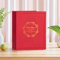 6 Inch 100 Pockets Photo Album Gold Stamped Insert Pocket Design Photo Storage Album Leather Surface Laminated Compatible