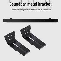 Carbon Steel Soundbar Wall Mount Shelf for TV & Monitor Speakers Long Speaker Bracket