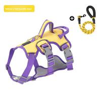 Pet Chest and Back Strap Vest Type Medium and Large-sized Dog Anti-escape Reflective Leash Pet Supplies S geltona