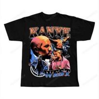 Bootleg Kanye West Design T-Shirt u2013 Vintage Unisex Hip Hop Tee S juoda