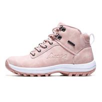 New Winter Women Boots High Quality Warm Fur Plush Sneakers Women Ankle Snow Boots Women Lace-up Ladies Shoes 36 rožinė