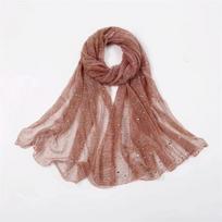 Elegant 155×70cm Sequin Scarf Breathable Twinkling Sequins Hijab Shawl Thin Transparent Lightweight Hijab for Women žalia