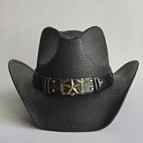 Blue Gradient Straw Cowboy Hat For Women And Men – Western Sun Hat For Country Concert Rodeo And Cowgirl Outfits 56-58CM