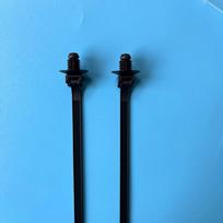 Cold-Resistant Threaded Head Cable Tie, 6x180mm, 500 pcs, for 6.0-6.5mm Car Body Holes juoda