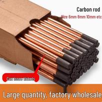 Copper-Plated Graphite Carbon Rods for Arc Gouging (6mm, 7mm, 8mm, 10mm) - Ideal for Sheet Metal Work Round 6*355