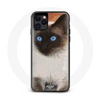 Coque Iphone 13 Pro Siamois Chat yeux bleu