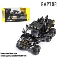 1/24 mastelio Ford Technical RAPTOR lydinio automobilio modelis, lietas automobilis, visureigis, žaislai berniukams, gimtadienio dovana, vaikų žaislai, automobilių kolekcija juoda