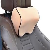 Car Headrest Pillow Memory Foams For Pain Relief And Relaxing Support Versatile Auto Car Neck Pillow smėlis