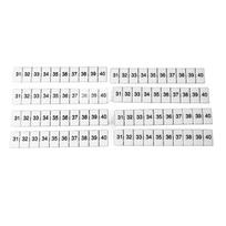 100Pcs Terminal Marker Strip Blocks Labels Marking Tags Mark Bar Heat Resistant Nylon ZB6 31‑40