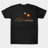 Men Black Print T-shirt Tatooine 77 No-Cut Transfer Paper Print Cotton Tshirt 4XL juoda