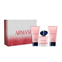 Armani Perfume set MY WAY Eau de Parfum EDP Woody Three-piece set: My Way Eau de Toilette 50ml + My Way Body Lotion 50ml + My Way Shower Gel 50ml ruda