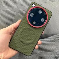 For OPPO Find X9 Ultra Case For MagSafe Magnetic Matte Nylon Leather Silicone Cover Metal Lens Frame Protective Shell Dustproof OPPO Find X9 Ultra žalia