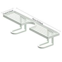 Plastikinė vonios kriauklės lentyna be gręžimo, maišytuvo laikiklis, stalviršio praustuvo nusausinimo lentyna 1pc plastic shelf-50cm balta