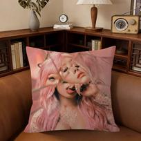 Hades Sacrifice Melanie Martinez Reflective Cushion Cover Polyester Sofa Cushions Decorative Throw Pillow Decoration Pillowcover Peach skin 18*18(CM)-1Pcs