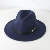 Vaikų vienpusiai vilnos veltinio Jazz Fedora skrybėlės 54cm Elegantiškas berniukas mergaitė Platus kraštas Panama Trilby kepuraitė 54cm 54CM black