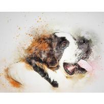 „Pasidaryk pats“ deimantinis siuvinėjimas naminių šunų deimantinis paveikslas „Saint Bernard Dog“ 5D pilnas apvalus kalnų krištolas 20X30CM beige