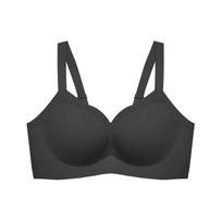 Summer Chest Underwear Gathered Without Steel Ring Non-marking Bra 38/85AB beige