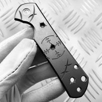 1 vnt. Titano lydinio peilio rankenos rankenų pleistras Land 812 kotui neslystančios svarstyklės CNC DIY gamybos priedai pakeisti Par Crater pattern