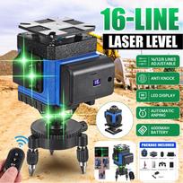 16 eilučių 4D lazerinis lygis Žalioji linija lazerinis niveliavimo įtaisas Žaliojo pluošto lazerinis nivelyras Savaime išsilyginantis horizontalus vertikalios matavimo įrankis