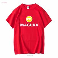 Magura stabdžių logotipas vyriški juodi marškinėliai dydis S–5XL ilgomis arba trumpomis rankovėmis vintažiniai skalbti stilingi minkšti su grafika šiek tiek tamprūs S