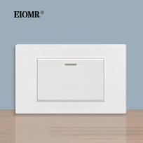 EIOMR Sieninis jungiklis 118mm*75mm Sieninis baltas skydelis ES JAV BR Saugos 1 2 3 grupės 1/2 krypties mygtukiniai jungikliai 220V šviesai 1 Way
