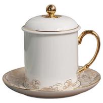 Auratic Mr. Porcelain Golden 350ml Conference Cup 3-Piece Set
