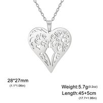 Love Heart Necklace Stainless Steel Jewelry for Men Women Head to Head Pendant Mom Choker Couple Valentine's Day Gifts 2026 New 45cm