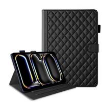 Applicable to Samsung Tab S10FE flat leather case A9plus rhombus small fragrant wind card bracket anti-drop case P610 ipad mini1/2/3/4/5 juoda