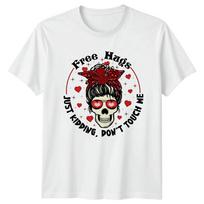 Free Hugs Just Kidding DONT Unisexs TShirt Introvert Sassy Skull S