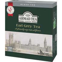 Ahmad Tea Earl Grey maišeliai 100 individualiai įpakuoti Britų garsus prekės ženklas juoda didelės talpos komerciniam naudojimui kavinė
