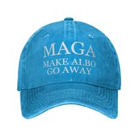 Vintage Maga Make Albo Go Away Baseball Cap Unisex Distressed Denim Sun Cap Australia Saying Outdoor All Seasons Adjustable Hats Adjustable
