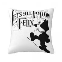 Decorative Pillowcases F-Felix The Cat With His Magic Bag Stuff Home Pillow Case Cover Square Multi Size Peach skin 18*18(CM)-1Pcs