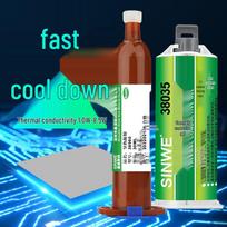 High Thermal Conductivity Silicone Gel: OBC/DCDC/PDU Sealant & Conductive Gap Filler for New Energy Vehicles Thermal Silicone Pad blue
