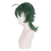 35CM SK Joe Cosplay Perukas Žalias Trumpas Tiesus Mullet Mažas Uodegėlė Karščiui Atsparus Plaukų Vaidmenų Žaidimas SK8 Begalybė SK Aštuoni 35CM žalia
