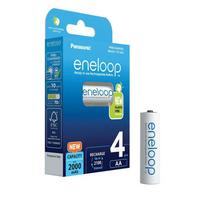 PANASONIC Eneloop AA Batteries, 2000mAh, rechargeable, 4-pack.