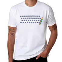 ZX Spectrum keyboard T-Shirt graphic shirts oversizeds blue lock fitted t shirts for men S
