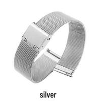 Milanese Mesh Watch Strap 0.4 Line, 304L Stainless Steel, Quick Release, Universal Fit 18mm Width sidabras