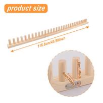 Wooden Loom Frame for DIY Throw Blankets Wooden Peg Frame Hand Knitting Gift Knitting Loom for Chunky Blankets Adjustable Size