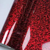 Aukščiausios kokybės blizgus anglies pluošto kalimas Raudona vinilinė plėvelė Automobilio apdailos plėvelė Nenusilupanti, neblunkanti kokybė Garantija 30cm X 2M