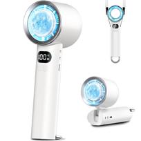 Handheld Fan with Cooling Plate New Release Instant Portable Fan with Cooling 6800mAh High Airflow Powerful LED Heatstroke Outdoor [2026 - 1-Second balta