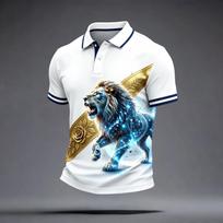 Men's Football Polo Shirt Classic Fit Short Sleeve Collar Button Placket Lightweight Breathable Sportswear for Casual Outdoor Activities S