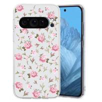 Suitable for Google 9Pro mobile phone case, Redmi 13 cartoon painted transparent TPU protective case, Redmi 13C flower. google9