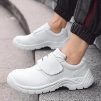 vyriška mada plieniniai pirštų apsaugai darbo saugos batai minkštos odos apsauginiai batai juodi balti darbininkų saugūs sportbačiai apsauginiai apavai 230 balta