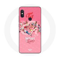 Coque pour Xiaomi Redmi Note 5 Pro TWICE Logo Rouge Affiche What Is Love
